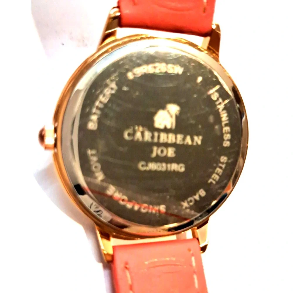 Lot of 2 Preppy Watches Caribbean Joe Pineapple Pink Geneva Rhinestone‎ Green